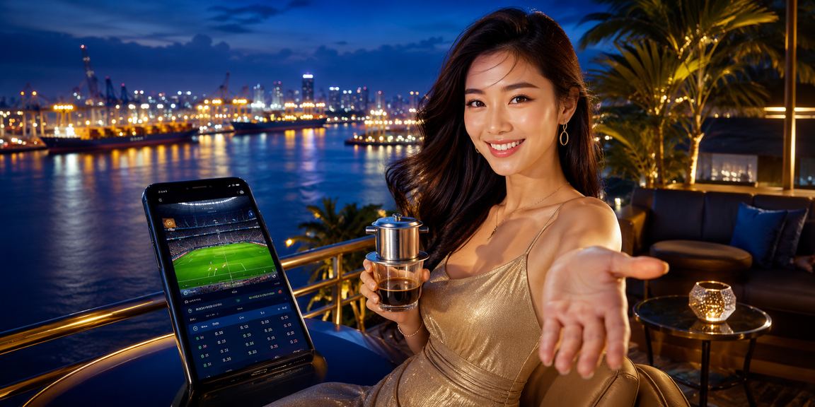 Người dùng Sài Gòn tra cứu xổ số và đặt cược trực tuyến bên ly cà phê buổi sáng